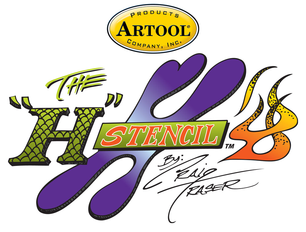 IWATA Artool 'H' Stencil Freehand Airbrush Template by Craig Fraser | 758240150916