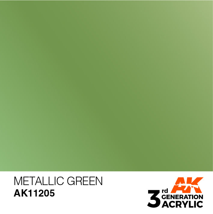 AK Interactive 3G Acrylic Metallic Green 17ml | 8435568304383