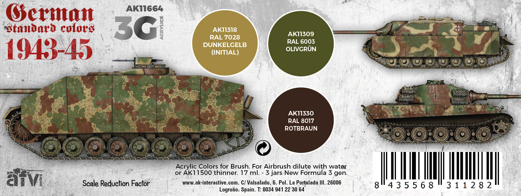 AK Interactive 3G German Standard 44-45 Combo | 8435568311282