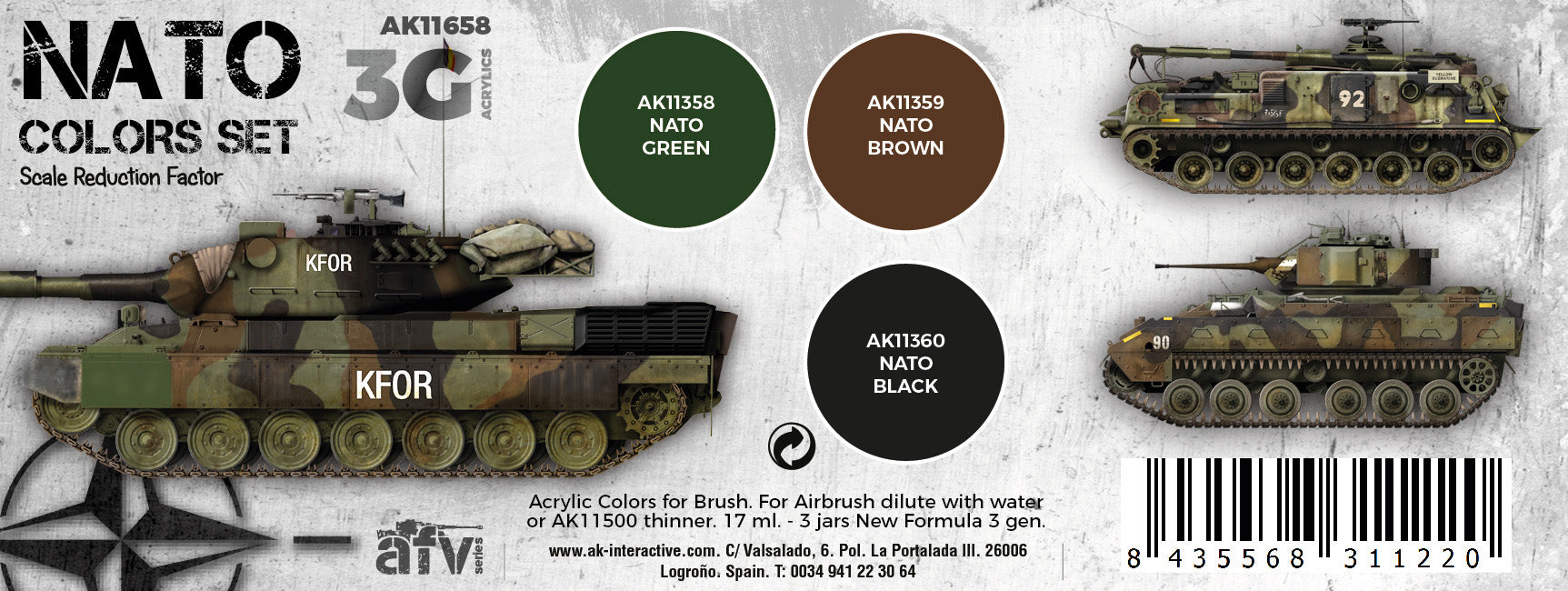AK Interactive 3G NATO Colors | 8435568311220