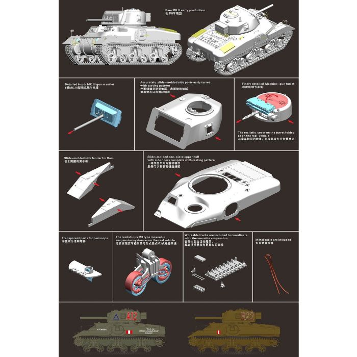 Bronco Models 1/35 Canadian Cruiser Tank Ram MK.II Early Production | 6970162330618