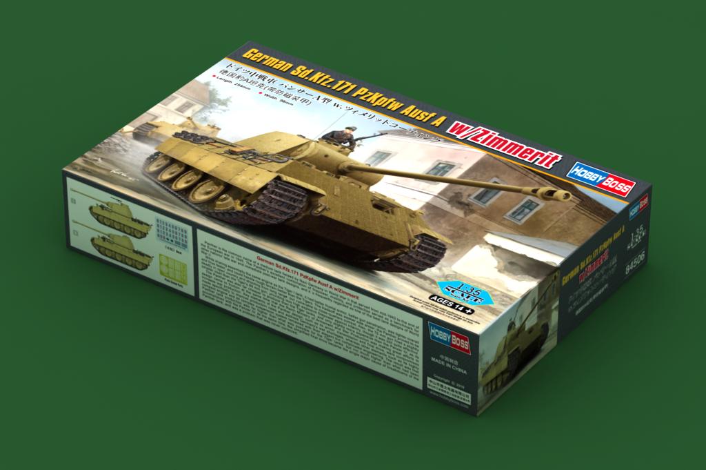 Hobby Boss 1/35 German Sd.Kfz.171 PzKpfw Ausf A with Zimmerit | 6939319245069