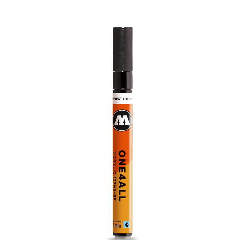 Molotow 127HS One4All Acrylic Marker #223 Metallic Black, 2mm | 4250397606446