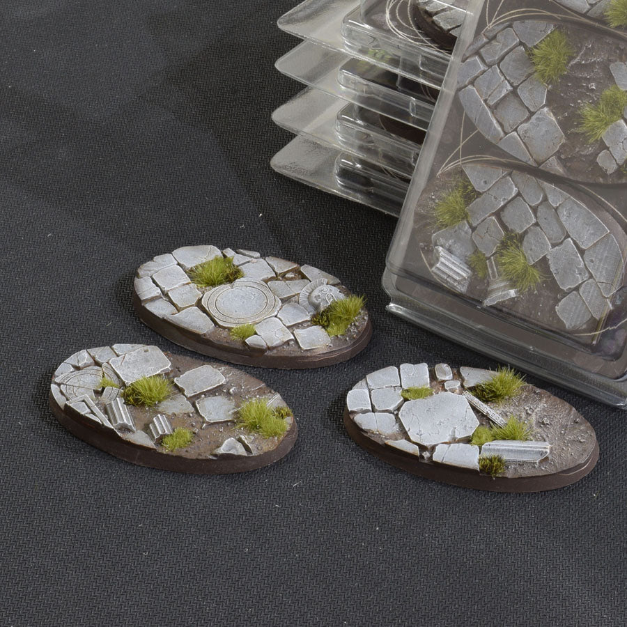 Gamers Grass Battle Ready Bases - Temple - Oval 75mm (x3) | 738956789235