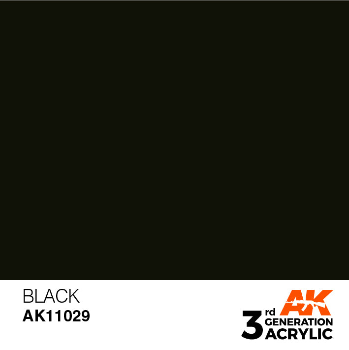 AK Interactive 3G Acrylic Black 17ml | 8435568302624