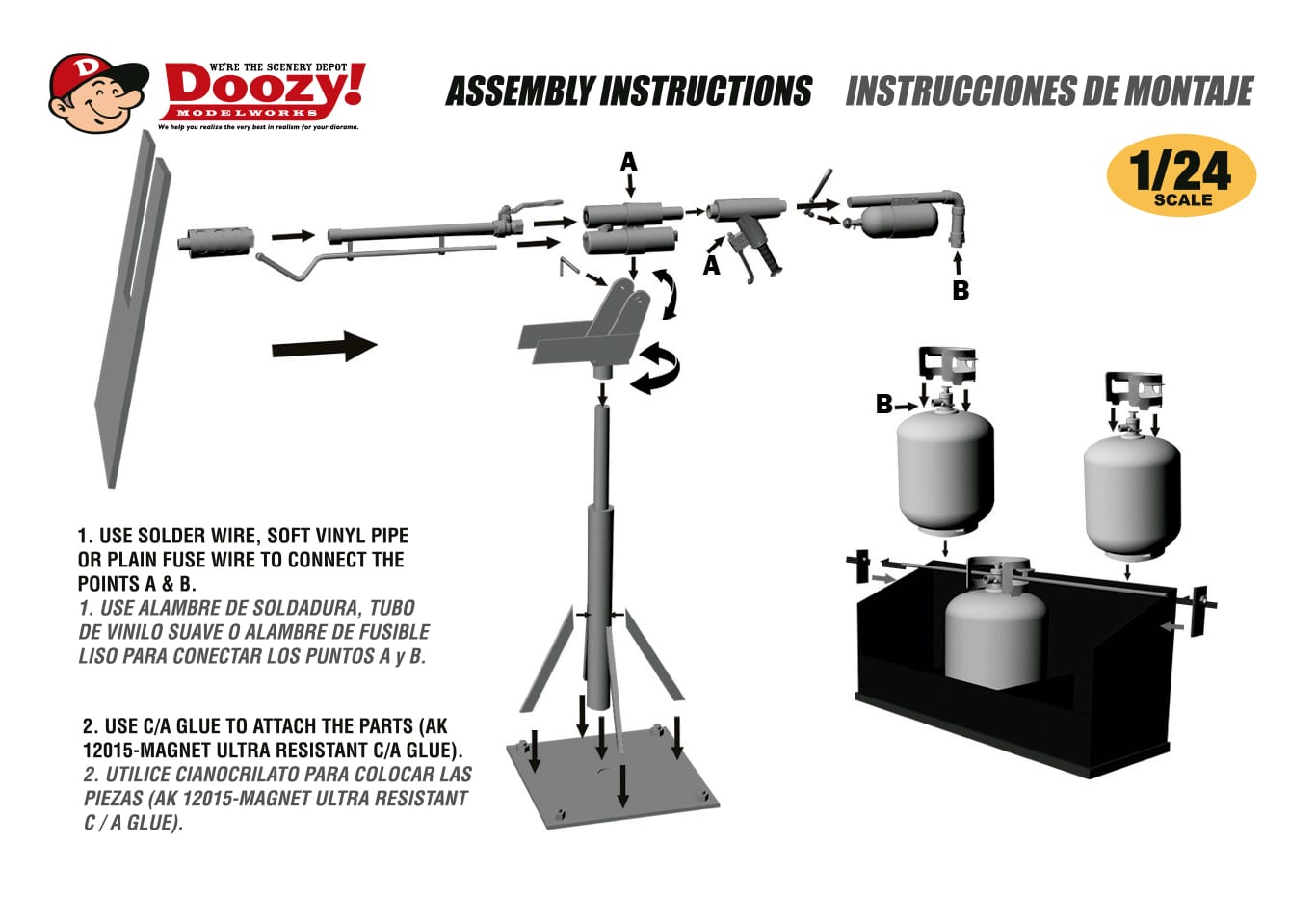 Doozy 1/24 Post-Apocalyptic Universal Pick-Up Truck Flamethrower | 8435568308336