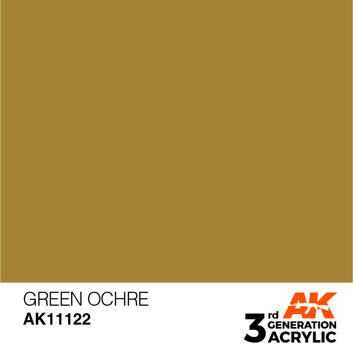 AK Interactive 3G Acrylic Green Ocher 17ml | 8435568303553