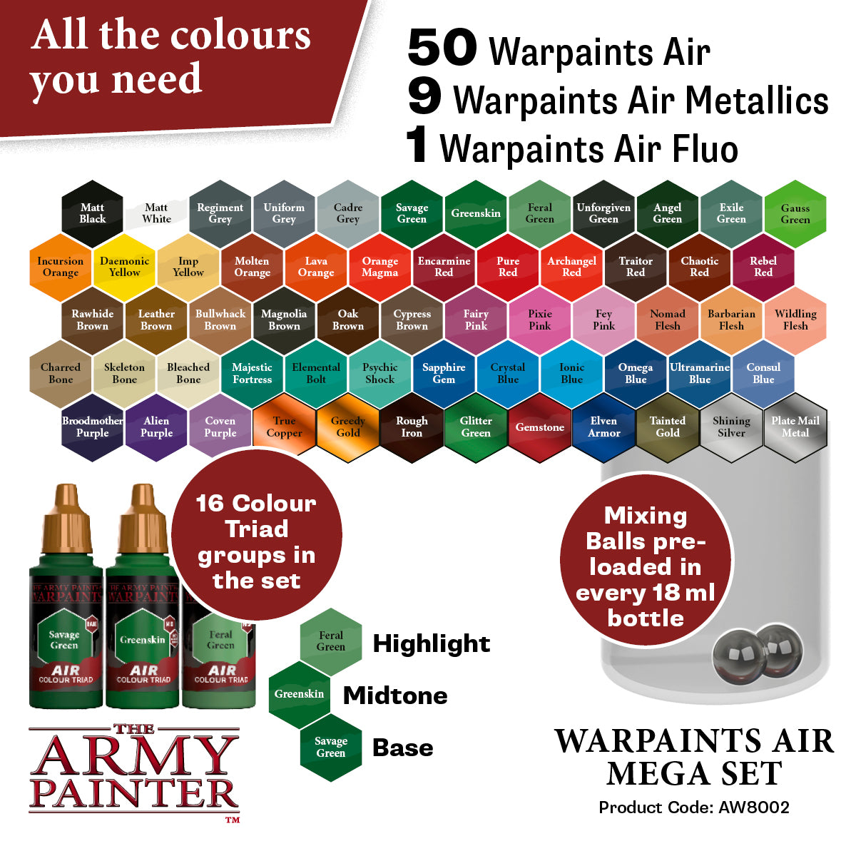 Army Painter Warpaints Air Mega Set | 5713799800281