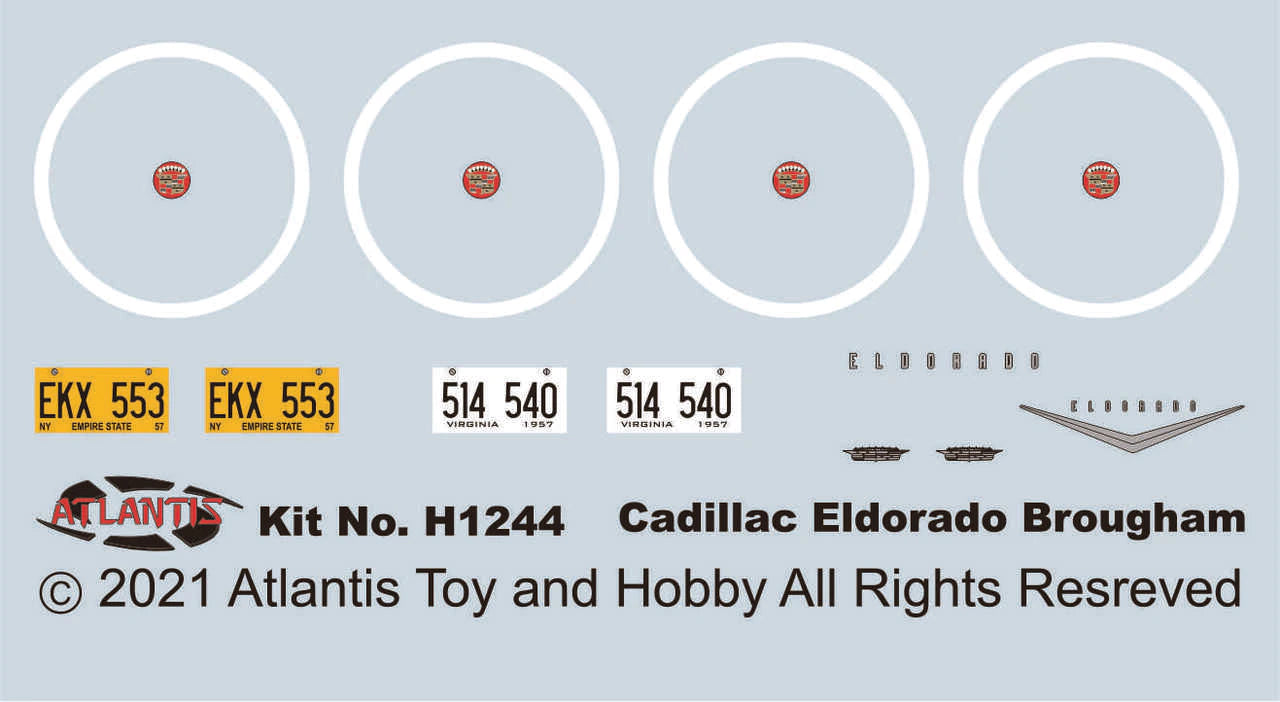 Atlantis 1/25 1957 Cadillac Eldorado Brougham Model Kit | 850002740509