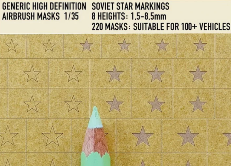 1ManArmy 1/35 Soviet Stars Full Airbrush Paint Masks | 714639355157