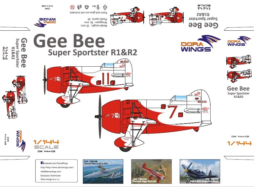 Dora Wings Gee Bee Super Sportster R1&R-2 (2 in 1) | 4820237050021