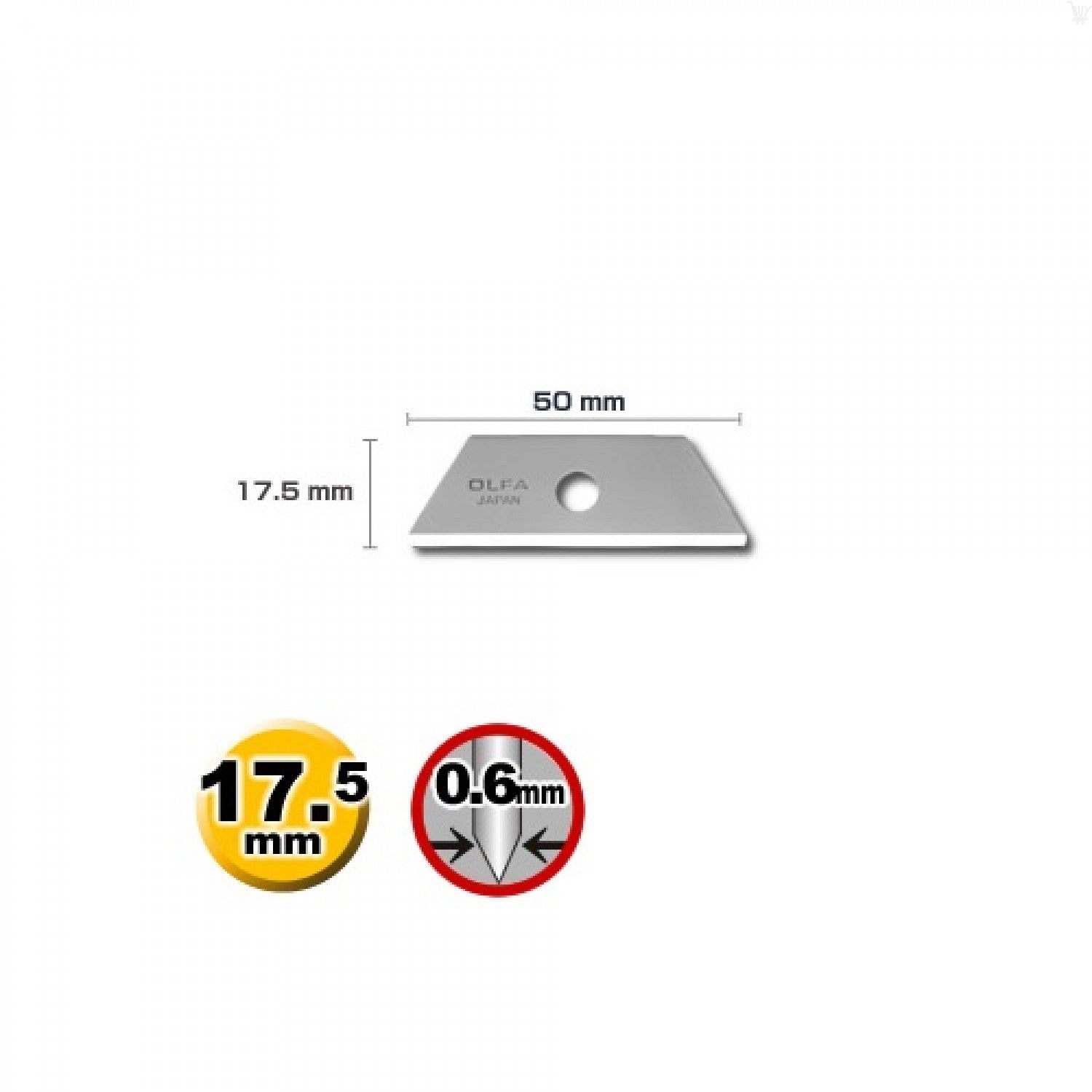 OLFA RSKB-2/10B Rounded Tip Dual-Edge Safety Blades (10/PACK) | 091511600513
