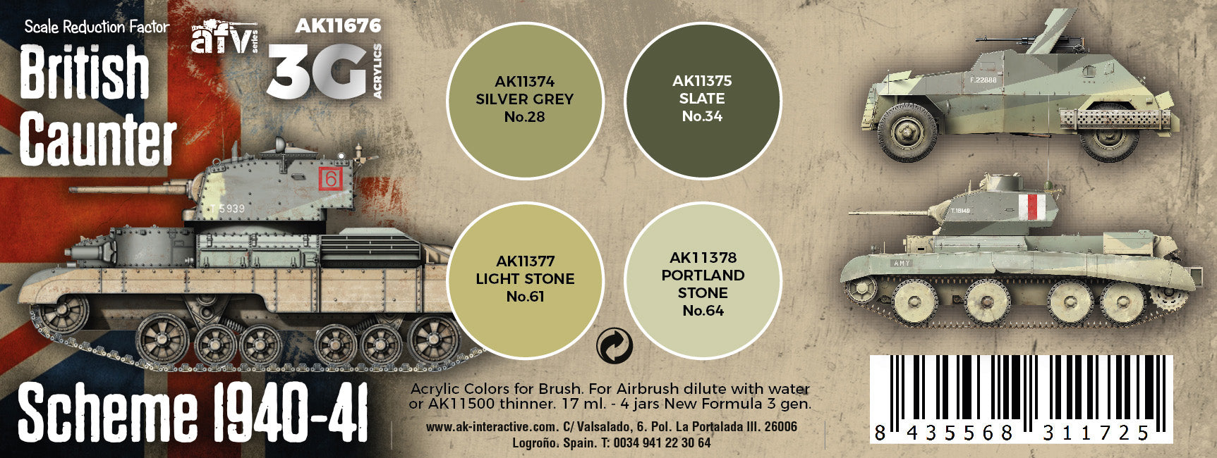 AK Interactive 3G British Caunter Scheme 1940-1941 | 8435568311725