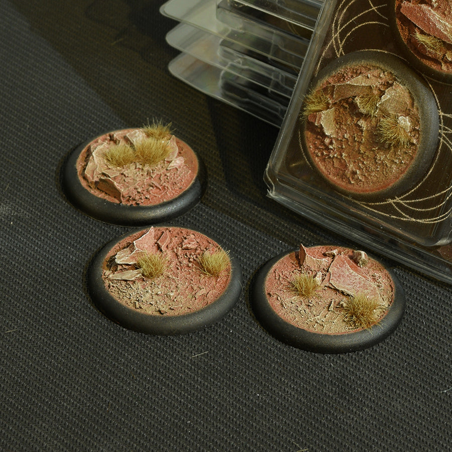 Gamers Grass Battle Ready Bases - Badlands - Round Lip 50mm (x3) | 738956788917