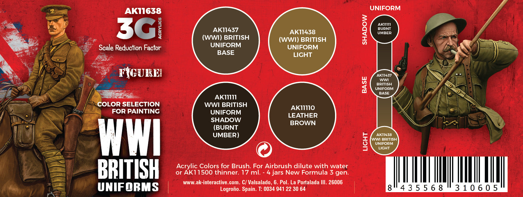 AK Interactive 3G WWI British Uniforms | 8435568310605