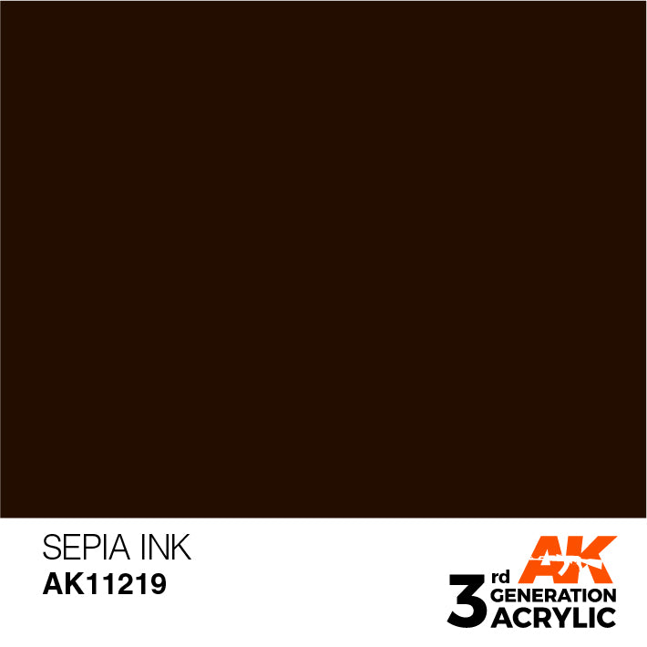 AK Interactive 3G Acrylic Sepia INK 17ml | 8435568304529