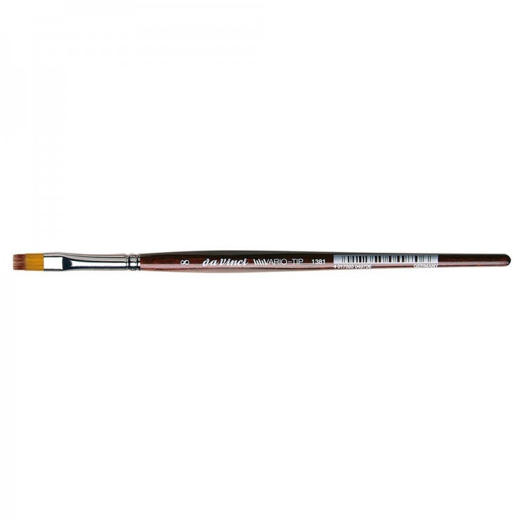 Da Vinci VARIO Series 1381,TIP flat, mixture of NOVA and TOP-ACRYL fibres in different lengths, Size:8 | 4017505049706