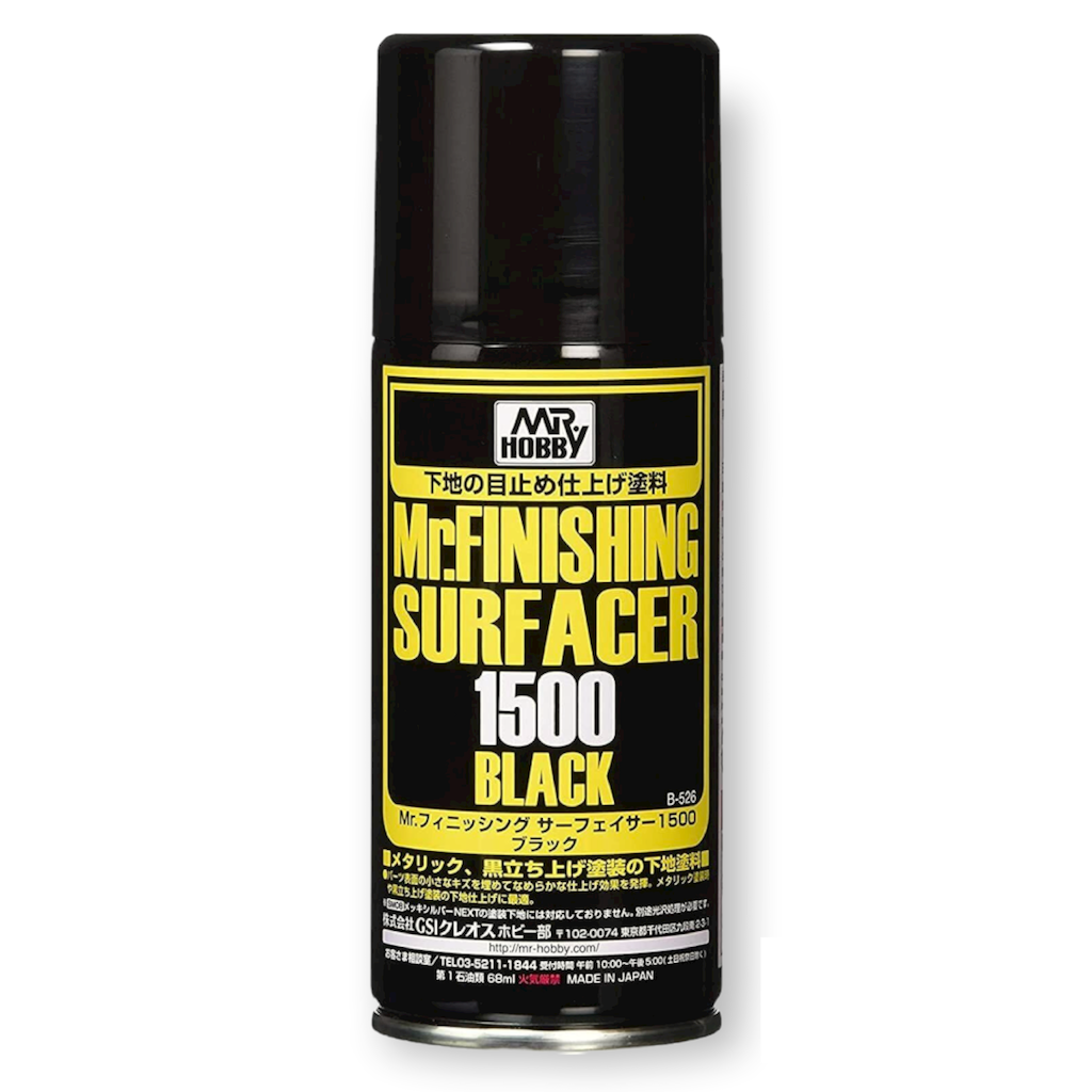 Mr Hobby Mr Finishing Surfacer Spray 1500 Black - 170ml | 4973028420180