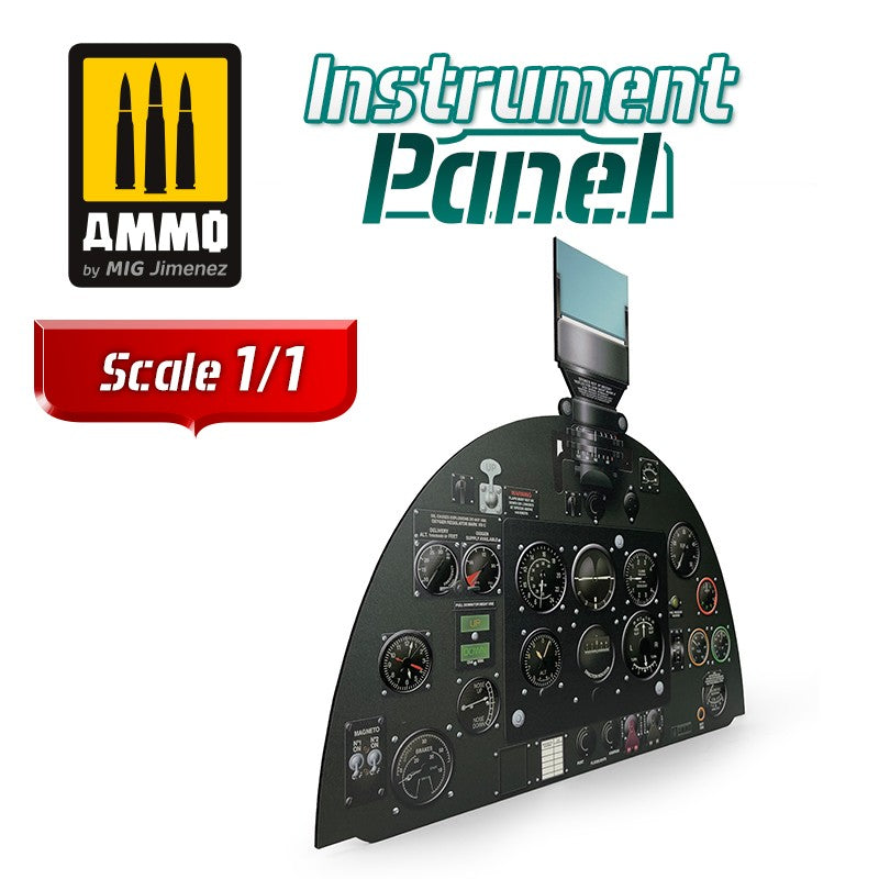 Ammo Mig Supermarine Spitfire Mk. Vb Instrument Panel 1/1 Scale 2D Print On MDF | 8432074082903