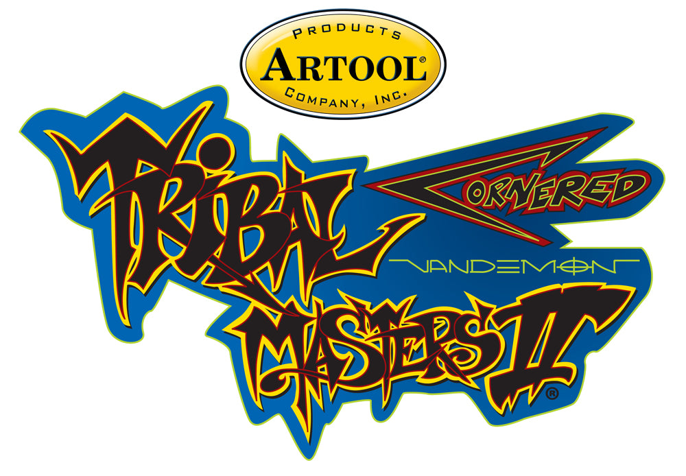 IWATA Artool Tribal Masters II Cornered Freehand Airbrush Template Set by Steve Vandemon | 758240133018