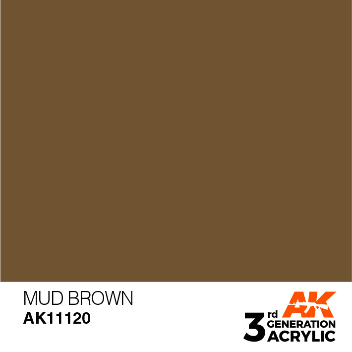 AK Interactive 3G Acrylic Mud Brown 17ml | 8435568303539
