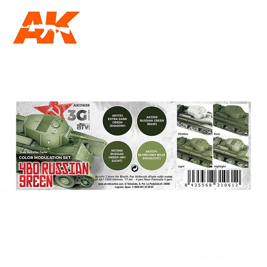 AK Interactive 3G Modulation 4BO Russian Green | 8435568310612