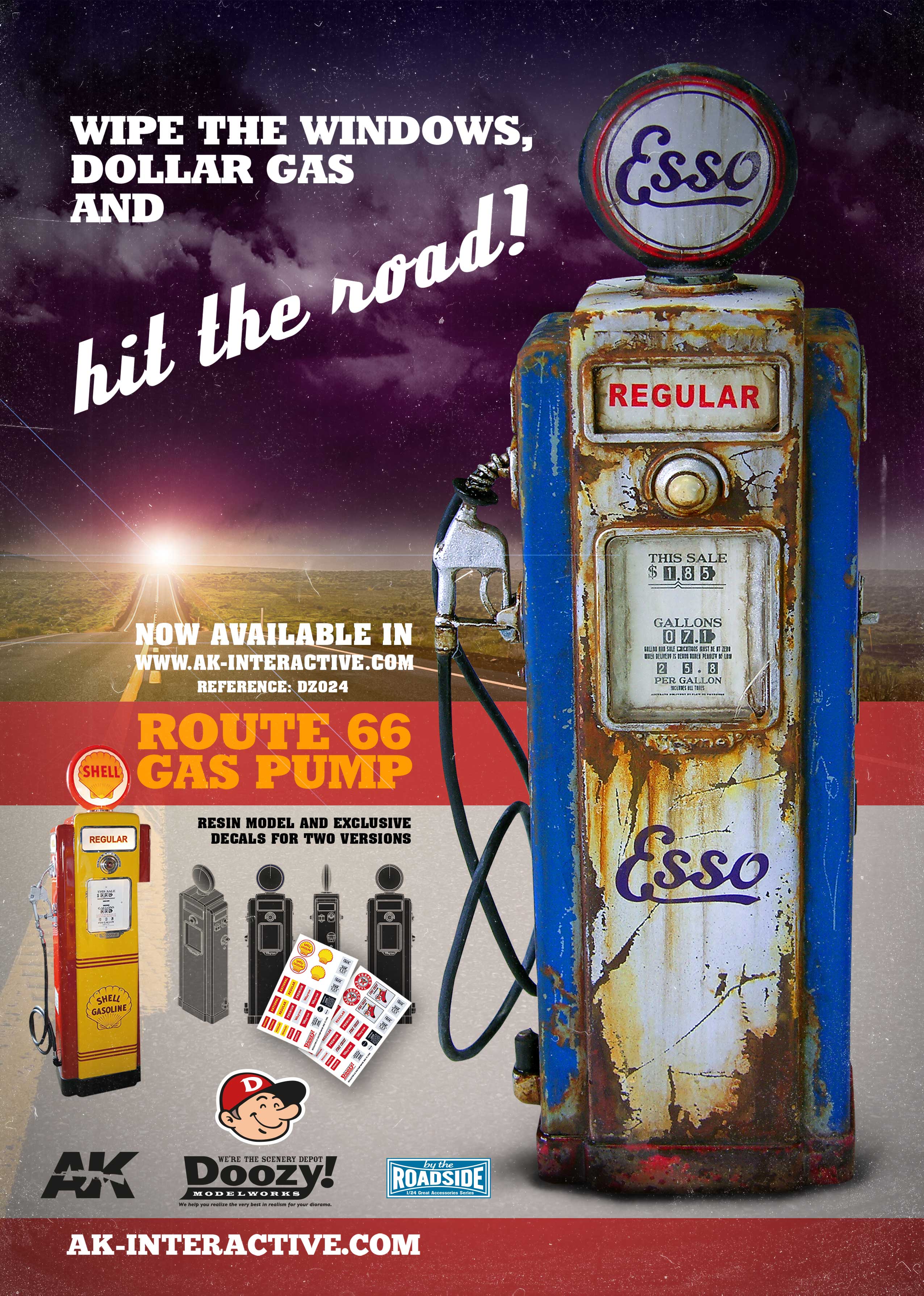 Doozy 1/24 Route 66 Gas Pump | 8435568306172
