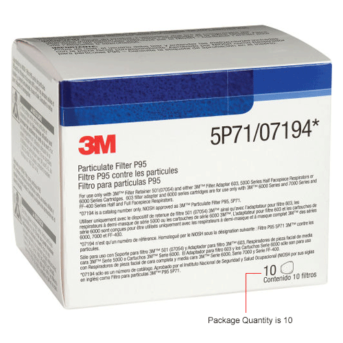 3M 6000 Series Prefilters for Respirator Cartridges (Box of 10) | 051131071940
