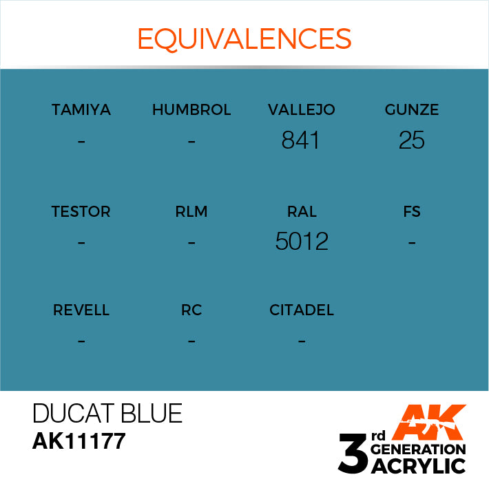 AK Interactive 3G Acrylic Ducat Blue 17ml | 8435568304109