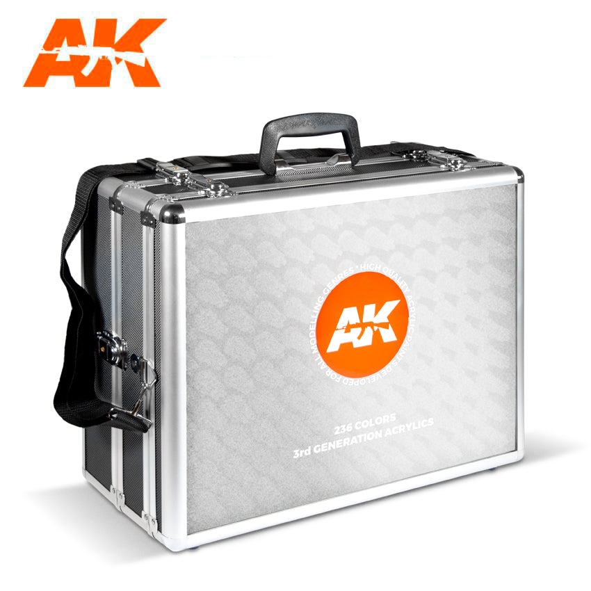 AK Interactive 3G Acrylics Briefcase - 236 Colors Full Range | 8435568308107