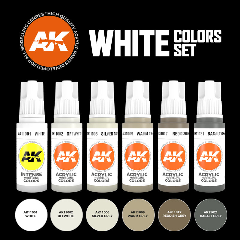 AK Interactive 3G White Colors Set | 8435568307919