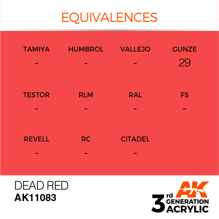 AK Interactive 3G Acrylic Dead Red 17ml | 8435568303164