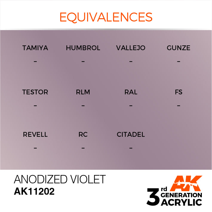AK Interactive 3G Acrylic Anodized Violet 17ml | 8435568304352
