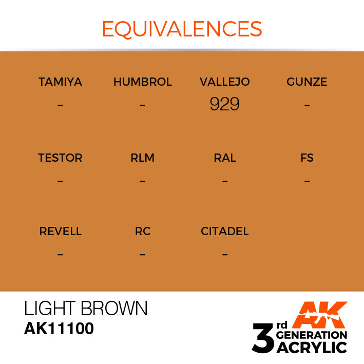 AK Interactive 3G Acrylic Light Brown 17ml | 8435568303331