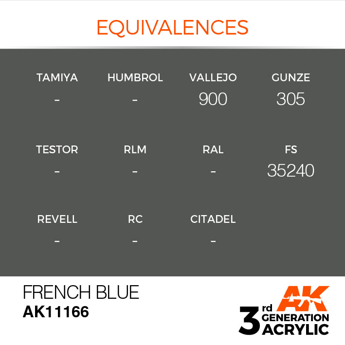 AK Interactive 3G Acrylic French Blue 17ml | 8435568303997