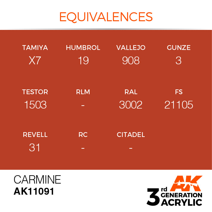 AK Interactive 3G Acrylic Carmine 17ml | 8435568303249