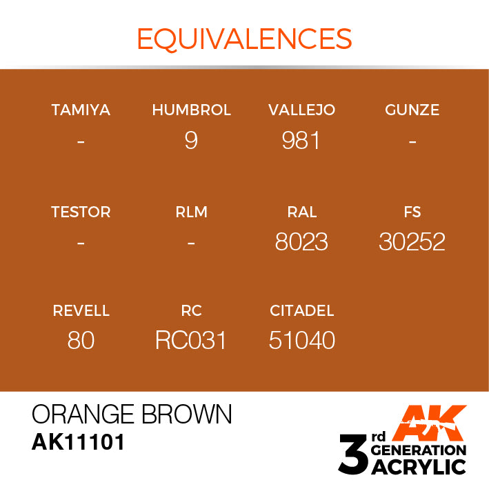 AK Interactive 3G Acrylic Orange Brown 17ml | 8435568303348