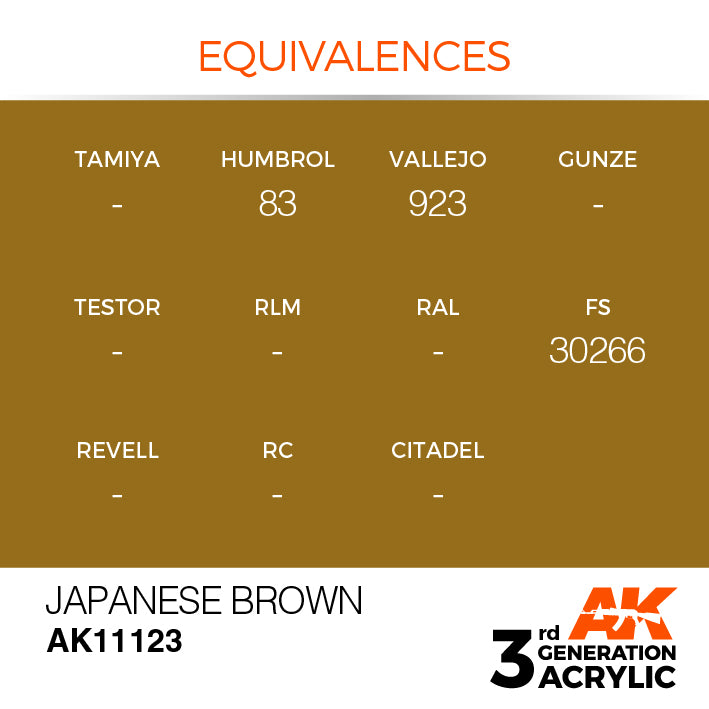AK Interactive 3G Acrylic Japanese Brown 17ml | 8435568303560