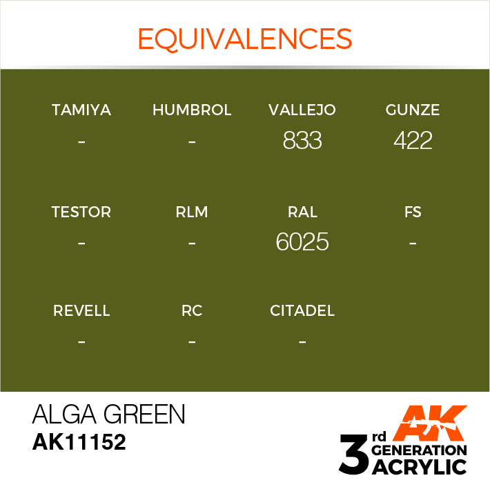 AK Interactive 3G Acrylic Alga Green 17ml