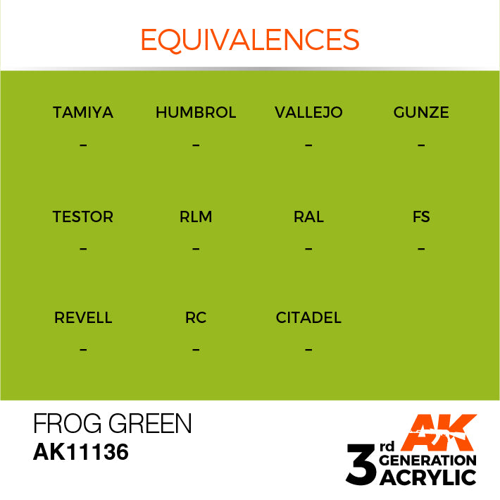 AK Interactive 3G Acrylic Frog Green 17ml | 8435568303690