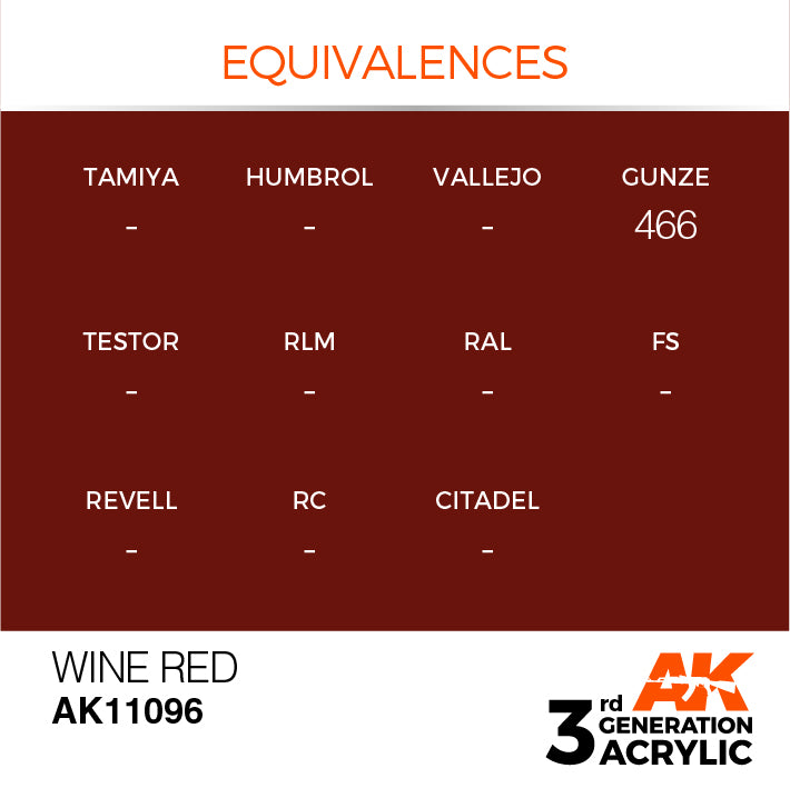 AK Interactive 3G Acrylic Wine Red 17ml | 8435568303294