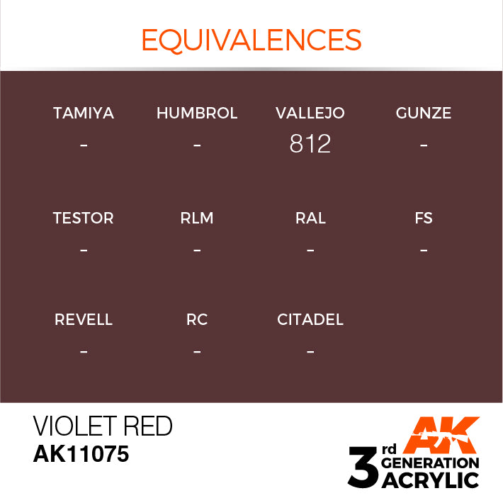 AK Interactive 3G Acrylic Violet Red 17ml | 8435568303089