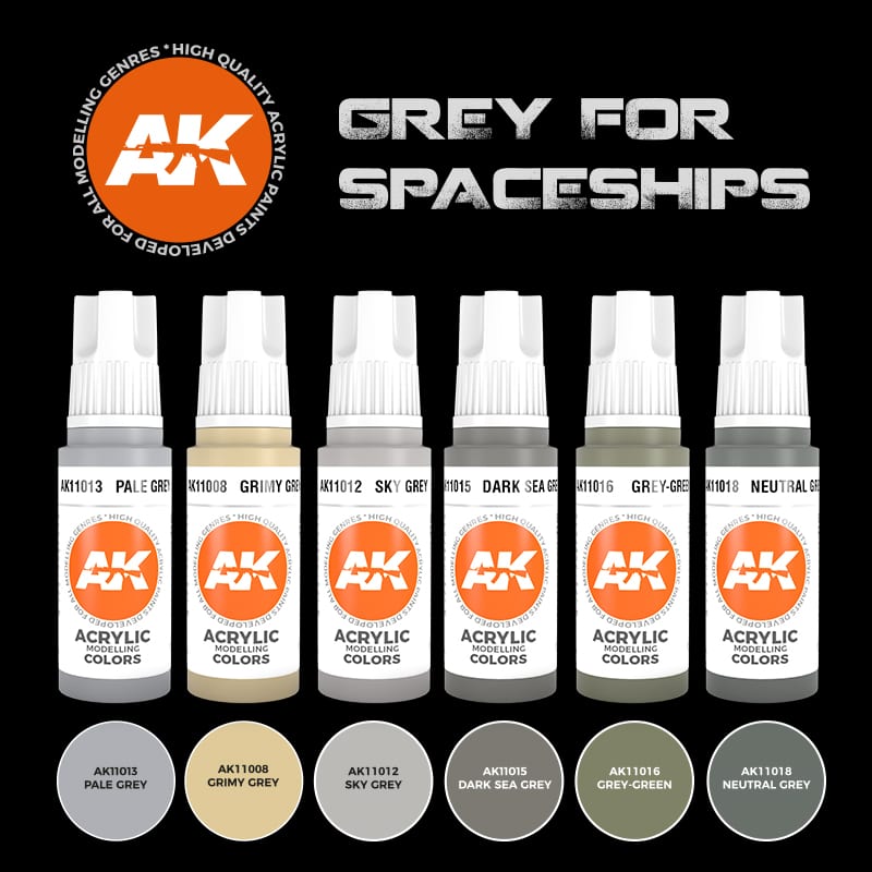 AK Interactive 3G Grey for Spaceships Set | 8435568308213