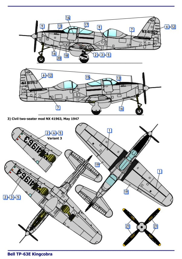 Dora Wings Bell TP-63E Kingcobra (Two seat) | 4820237050076