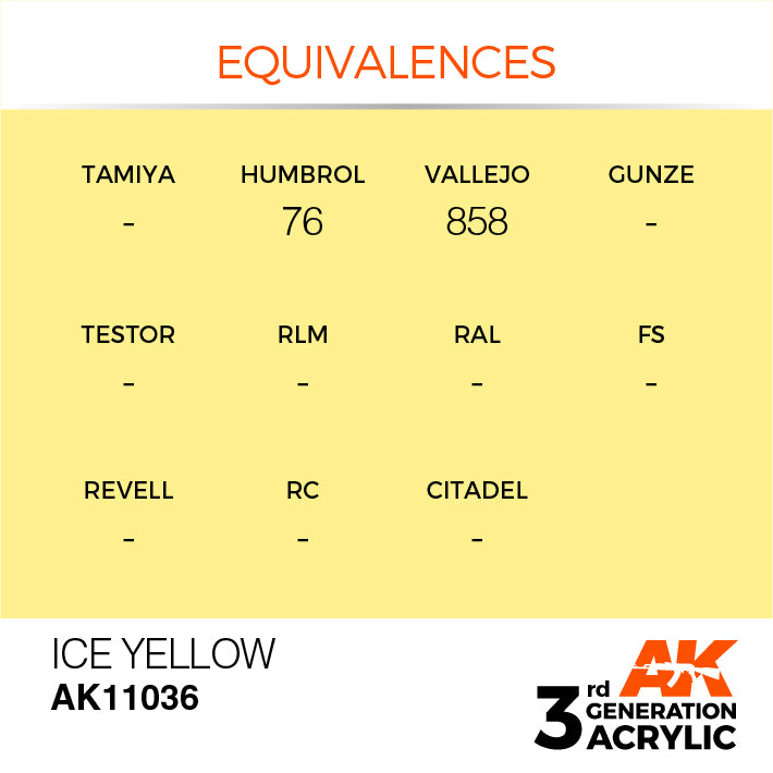 AK Interactive 3G Acrylic Ice Yellow 17ml | 8435568302693