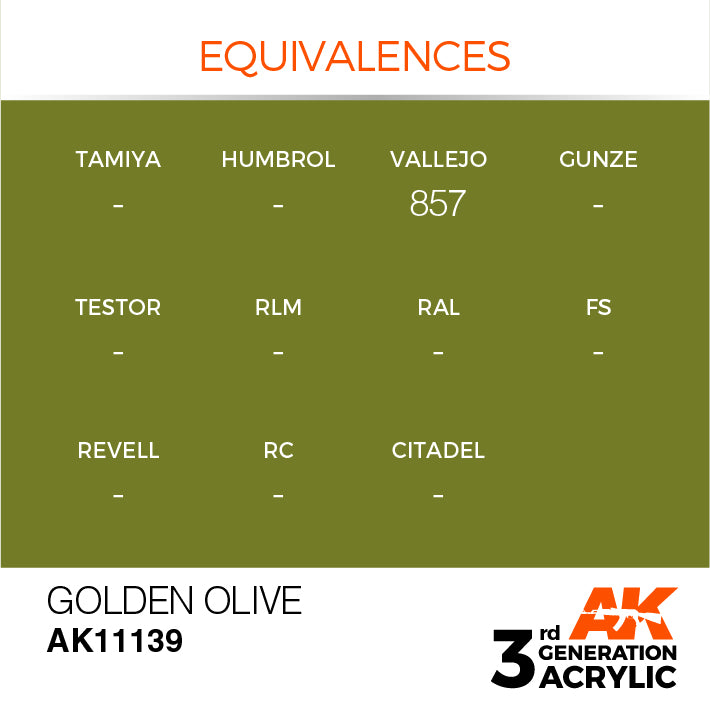 AK Interactive 3G Acrylic Golden Olive 17ml | 8435568303720