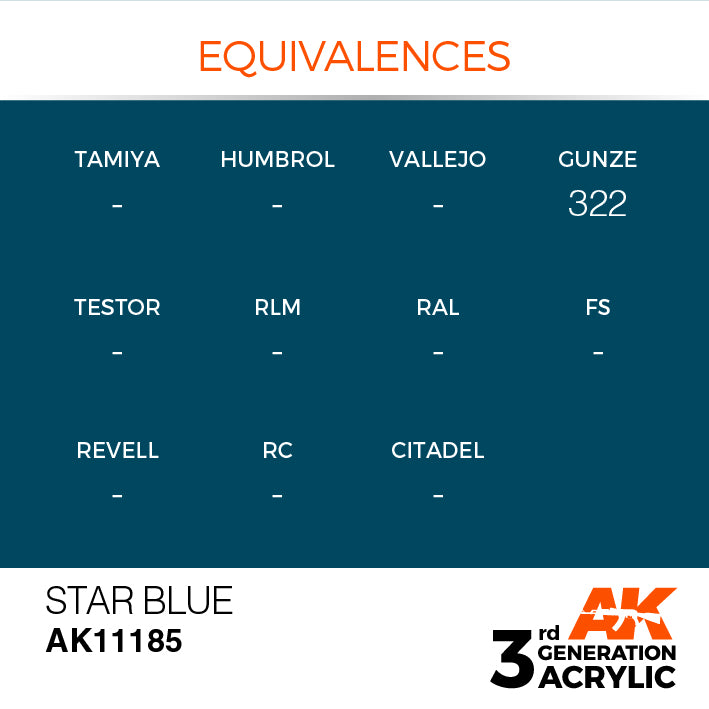 AK Interactive 3G Acrylic Star Blue 17ml | 8435568304185