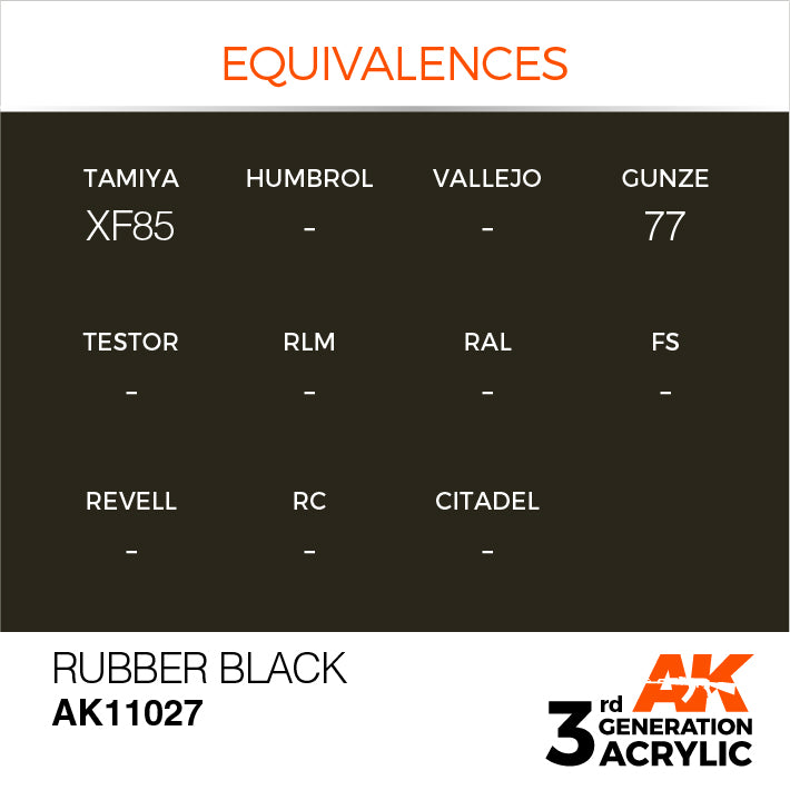 AK Interactive 3G Acrylic Rubber Black 17ml | 8435568302600