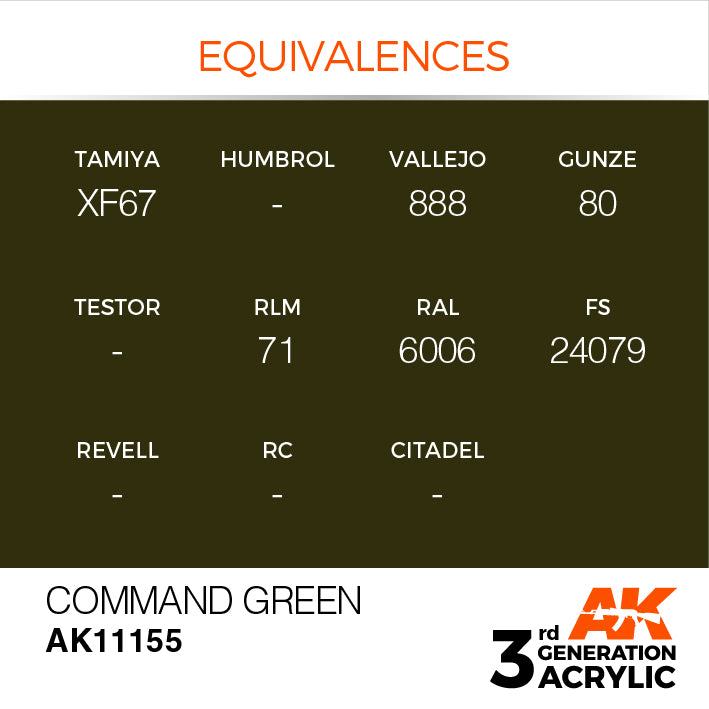 AK Interactive 3G Acrylic Command Green 17ml | 8435568303881