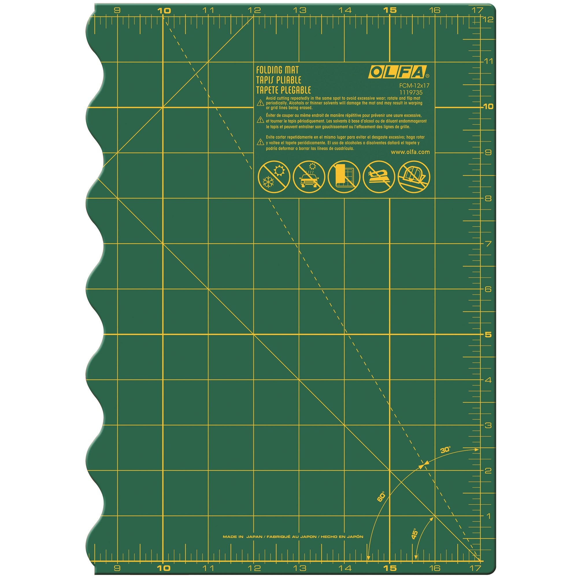 OLFA 12'x17' Folding Cutting Mat (FCM-12x17) | 91511220087